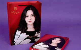 浙江米皇羊绒股份有限公司的知名品牌米皇羊绒衫包装盒拎袋